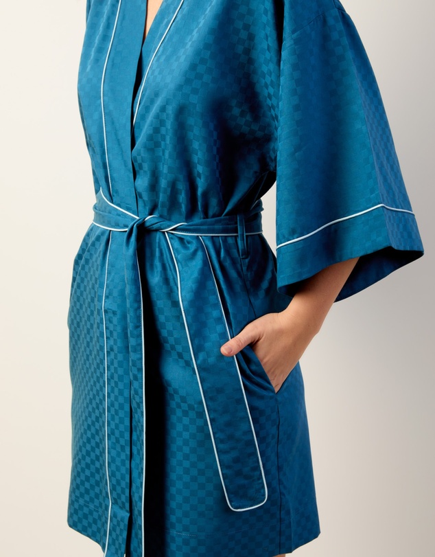 Wanderluxe Sleepwear - Azure Kimono Robe