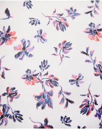 Politix - Two-tone Floral Print Long Sleeve Shirt