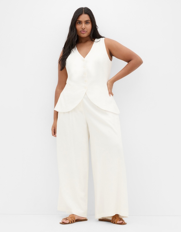 City Chic - Devienne Linen Vest