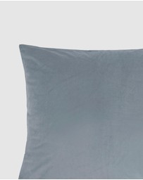 Bambury - Euro Pillowcase Velvet Steel Blue