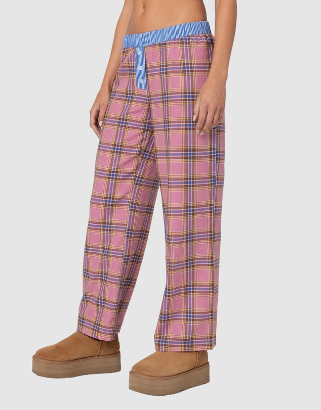 EDIKTED - Plaid & Stripe Pants
