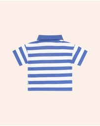 Huxbaby - Paradiso Blue Stripe Polo - ICONIC EXCLUSIVE - Babies-Kids