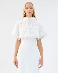 Unreal Fur - White Wedding Capelet