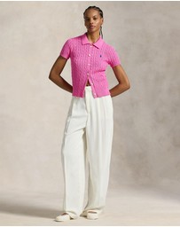 Polo Ralph Lauren - Cable Cotton SS Polo Cardigan