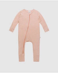 Kynd Baby - Day Or Night Onesie in Heart Gingham