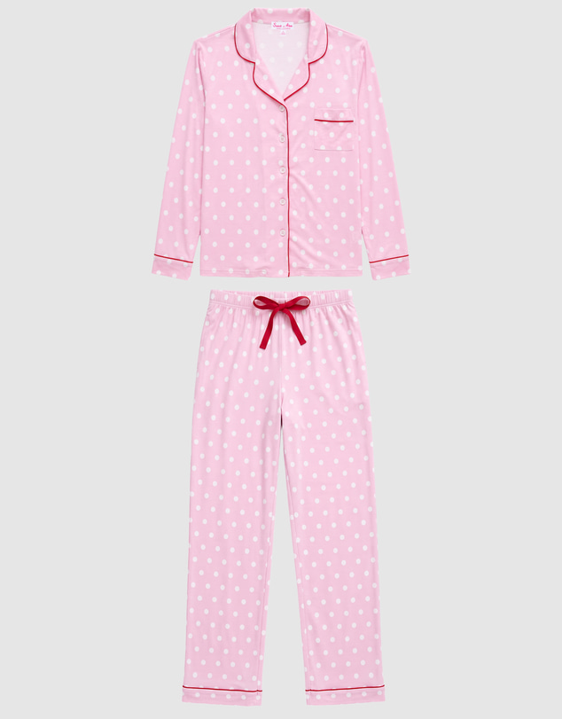 Sant And Abel - Women's Spotty Pink Bamboo Long PJ Set