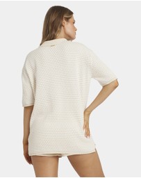 Billabong - Womens Sun Bubble Stripe Knit Shirt