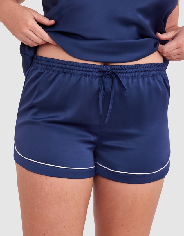 Bras N Things - Liquid Satin Shorts - Navy