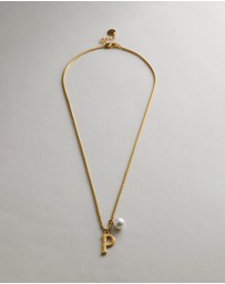 Zahar - Pearl Letter P Necklace