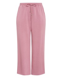 City Chic - Plus size Mae Wide Leg Jogger - dusty rose