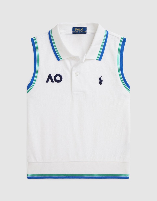 Polo Ralph Lauren - Australian Open Sleeveless Cropped Polo - Teens