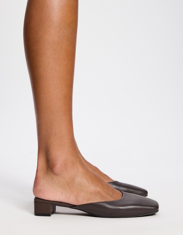Atmos&Here - Willow Square Toe Leather Mules