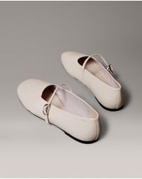 Calvin Klein - Leather Square Toe Ballerinas