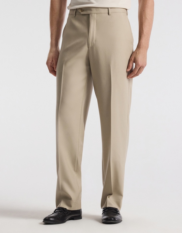 Calibre - Straight Leg Wool Pants Sand