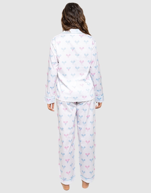 Sant And Abel - Women's Tennis Bows Long PJ Set