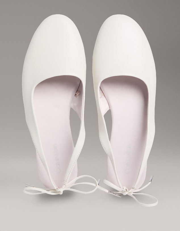 Calvin Klein - Leather Slingback Ballerinas