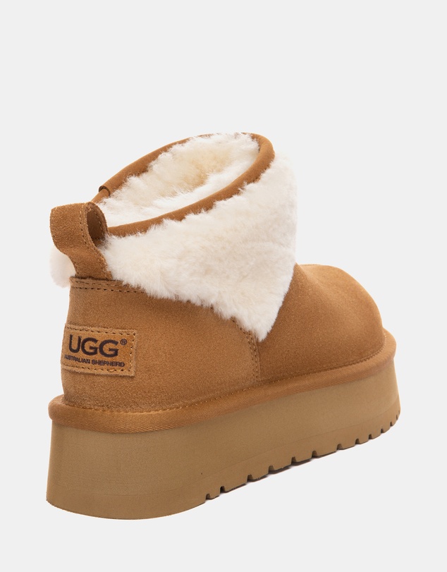 EVERAU - Australian Shepherd Ugg Eirwen Platform Cow Suede Upper UGG Boots