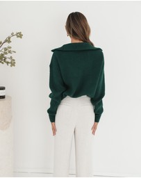 Esther & Co - Merete Knit - Dark Green