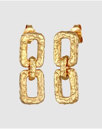 Elli Jewelry - Earrings Stud Colourful with Labradorite Topaz Moonstone in 925 Sterling Silver