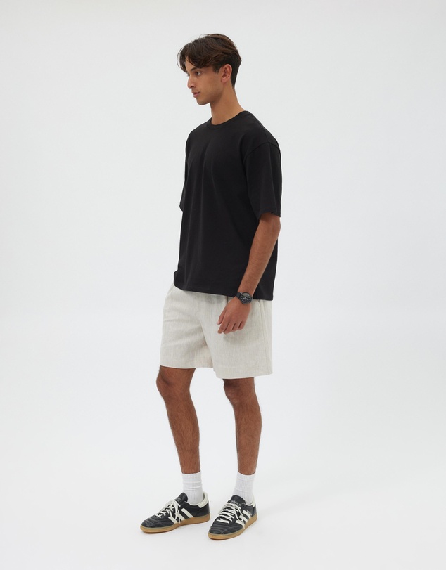 AERE - Seaside Pleated Linen Shorts