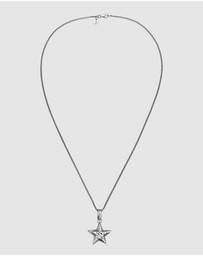 Kuzzoi - ICONIC EXCLUSIVE - Necklace Male Vintage Star 925 Sterling Silver