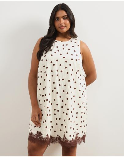 Cream & Chocolate Polka Dot