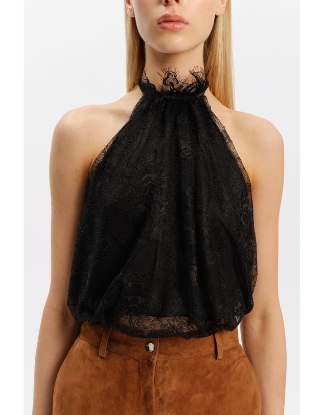 Bardot - Emina Lace Halter Neck Top