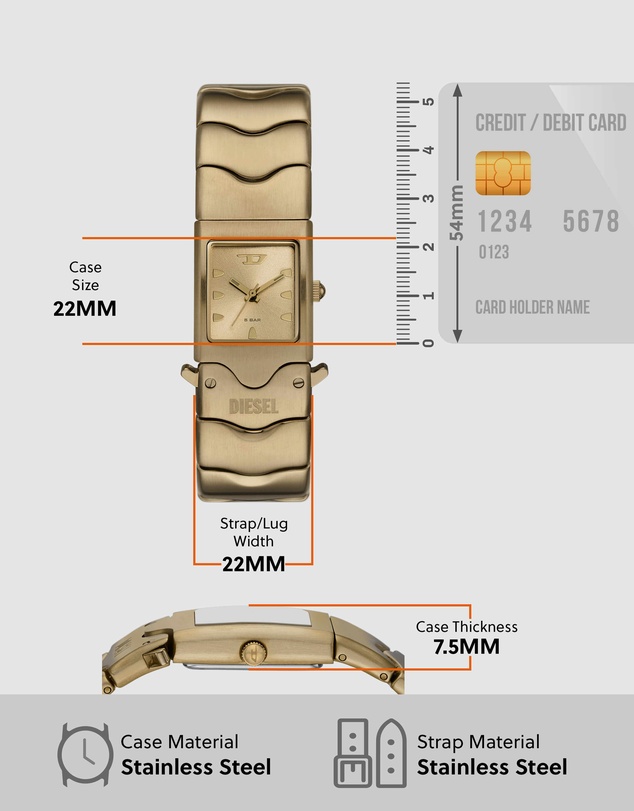 Diesel - Closer Gold Tone Analogue Watch