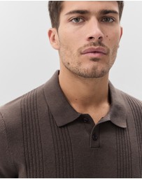 UNISON - Panel Stitch Knit Polo