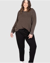 Love Your Wardrobe - Molly Acid Wash Long Sleeve Tee