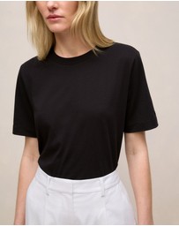 Trenery - Cotton Crew T-shirt in Black