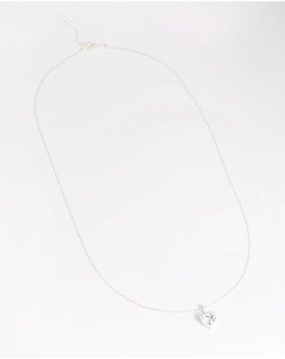 Lovisa - Sterling Silver Cubic Zirconia Heart Necklace