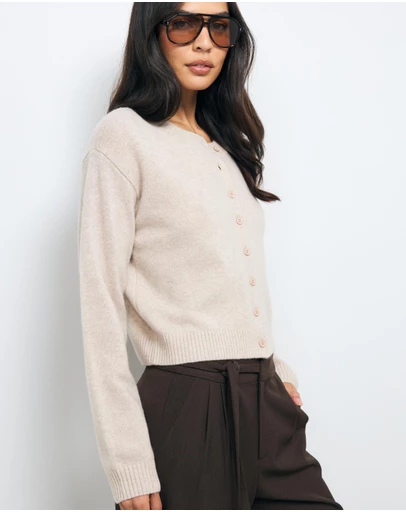 AERE - Sadie Merino Wool Cardigan