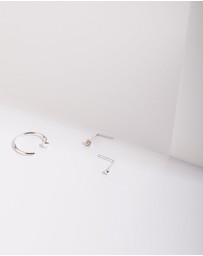 Lovisa - Sterling Silver Ball Diamante Nose Ring