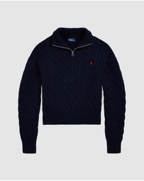 Polo Ralph Lauren - Cable-Knit Cotton Quarter-Zip Sweater