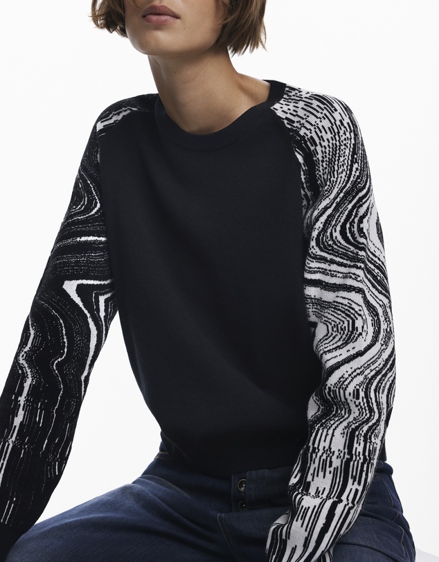 Desigual - Marbled Sleeve Sweater