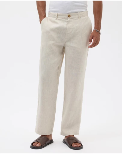 AERE - Relaxed Leg Tailored Linen Pants