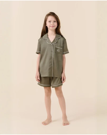 Gingerlilly - Mini Sonia Silky Satin Short PJ Set