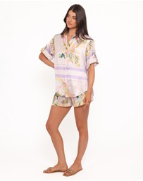 Petal & Pup - Lara Shorts - Lavender Print