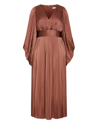 City Chic - Carmina Pleat Maxi Dress