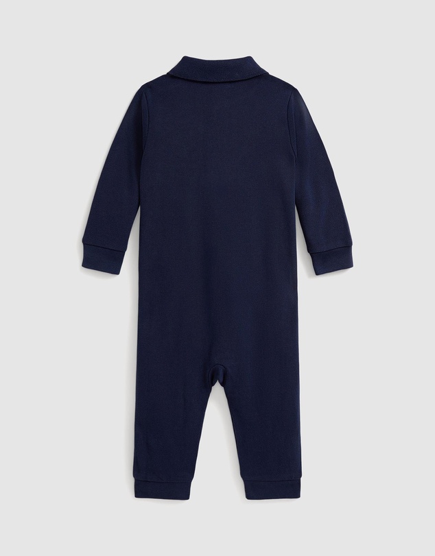 Polo Ralph Lauren - Triple-Pony Cotton Mesh Polo Coverall - Babies