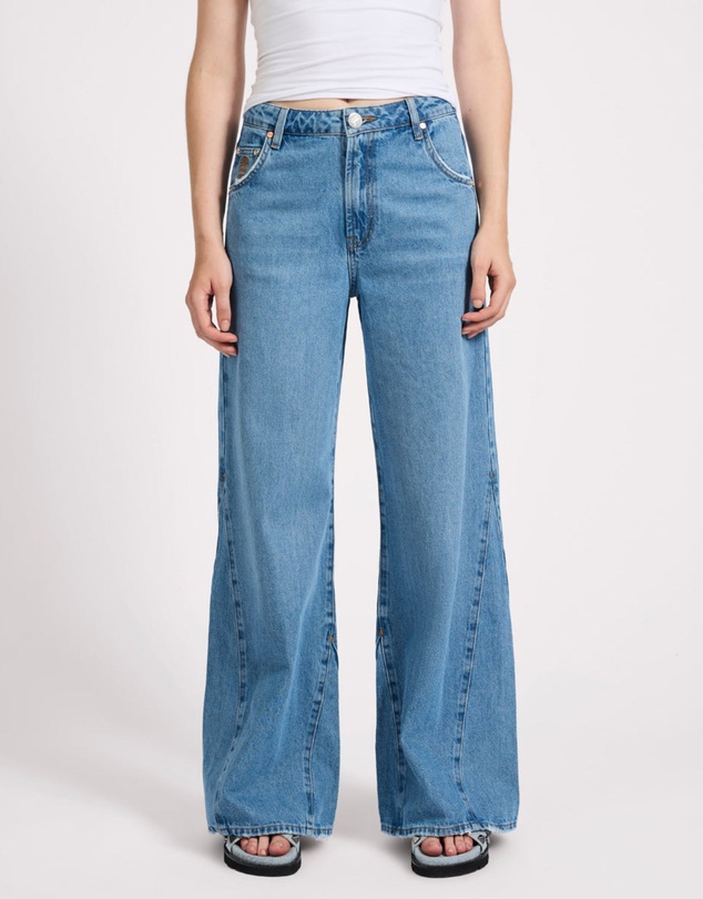 ONE TEASPOON - Cruisers Mid Waist Bootcut Flare Denim Jeans - New Blue