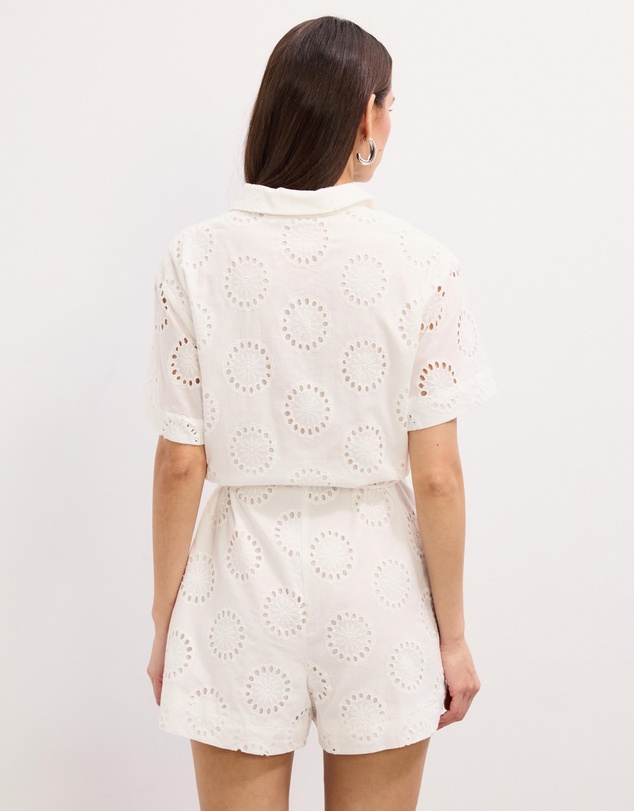 The Fated - Calista Broderie Playsuit
