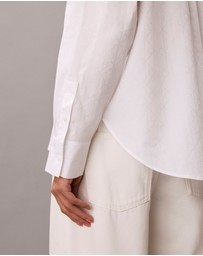 Calvin Klein Jeans - Cotton Poplin Jacquard Relaxed Shirt