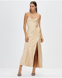 Third Form - Satin Split Slip Maxi Dress