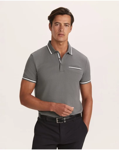 SABA - Ted Textured Cotton Polo