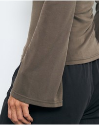 AERE - Marina Cupro Flared Sleeve Top