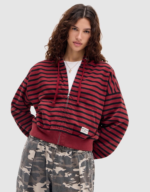 BDG By Urban Outfitters - BDG Easy Stripe Zip Hoodie