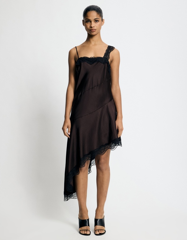 Lover - Calypso Lace Trim Asymmetric Mini Dress