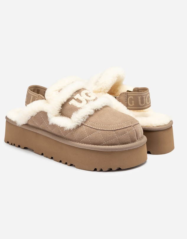 Ozwear Connection Uggs - Ugg Violet Matelassé Shearling Platform Slipper (Detachable Feature)